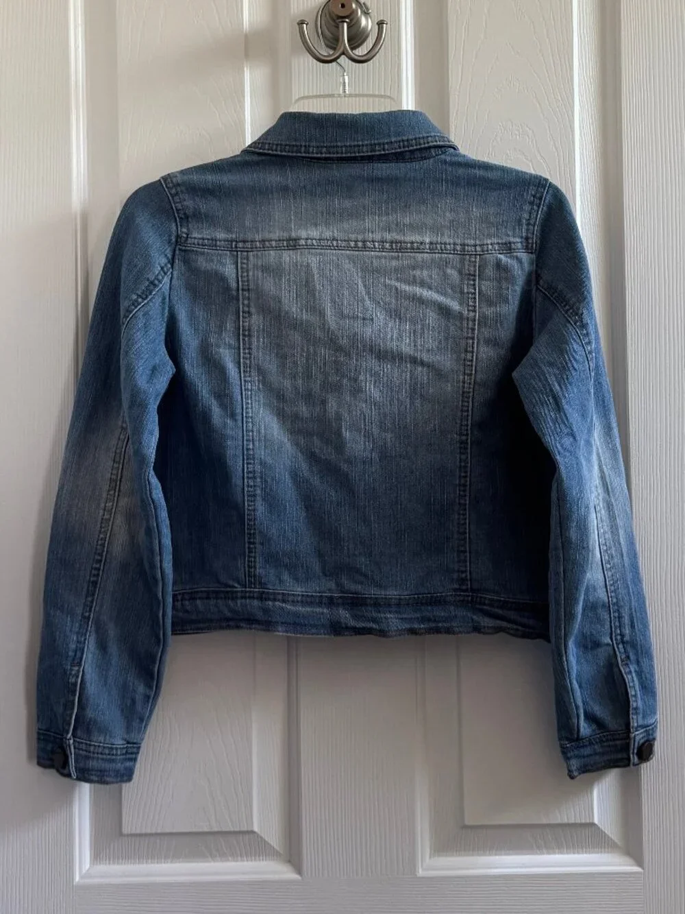 JouJou Girls Blue Denim Jacket Medium Wash Size Large